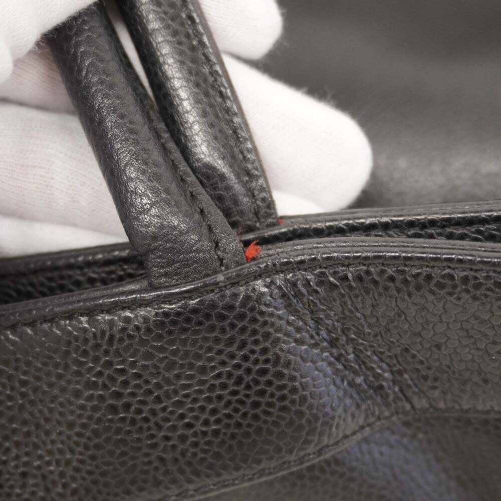 CHANEL Black Caviar Leather Tote Bag - Picture 7 of 12
